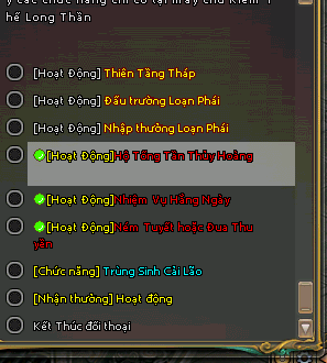 Chọn nhiệm vụ Hộ Tống Tần Thủy Hoàng