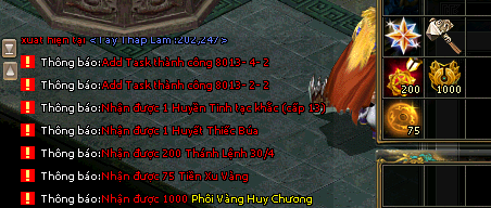 Nhận thưởng Hộ Tống Tần Thủy Hoàng